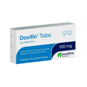 Doxifin Tabs Antibiótico para Cães e Gatos 100mg