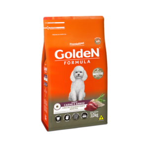 Ração Golden Fórmula Mini Bits Para Cães Adultos de Porte Pequeno Sabor Carne e Arroz 1Kg